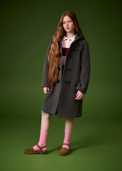 Children*Gloverall Children's Herringbone Wool Duffle Coat Navy