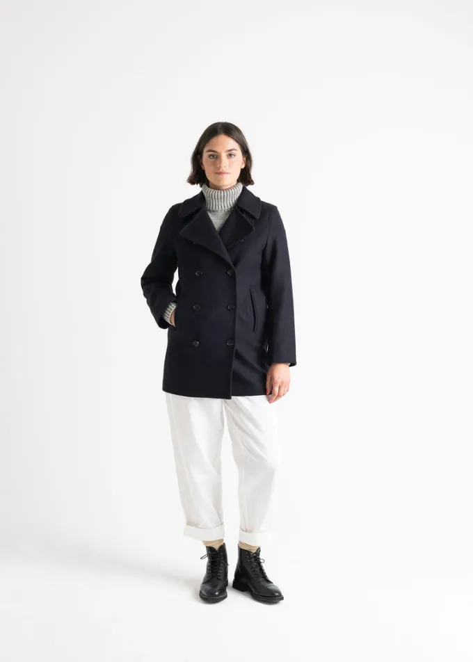 Peacoats*Gloverall Ellen Peacoat Navy