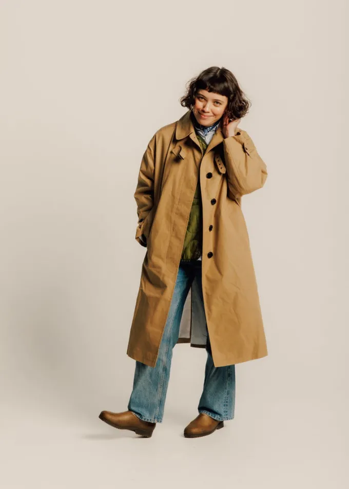 Overcoats*Gloverall Lindley Rain Mac Caramel