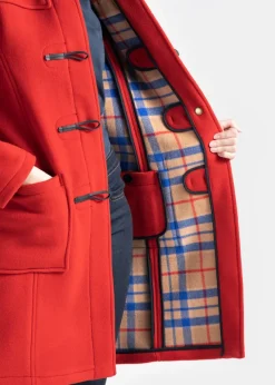 Duffle Coats*Gloverall Long Slim Fit Duffle Coat Red Thomson