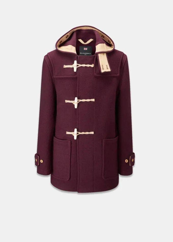 Duffle Coats*Gloverall Mid Monty Duffle Coat Burgundy