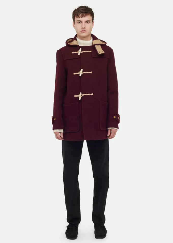 Duffle Coats*Gloverall Mid Monty Duffle Coat Burgundy