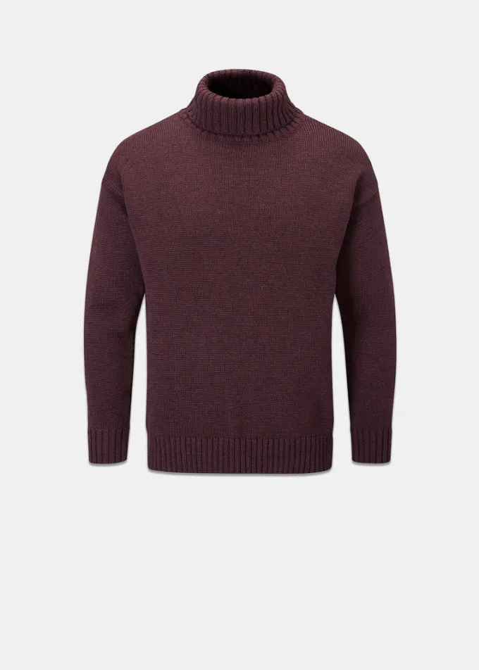 Knitwear & Tops*Gloverall Submariner Jumper Burgundy