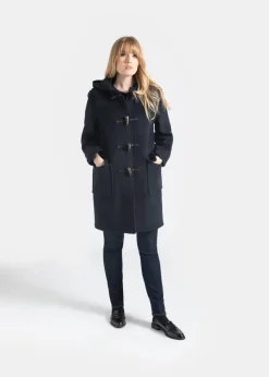Duffle Coats*Gloverall Women's Original Duffle Coat Navy Black Watch